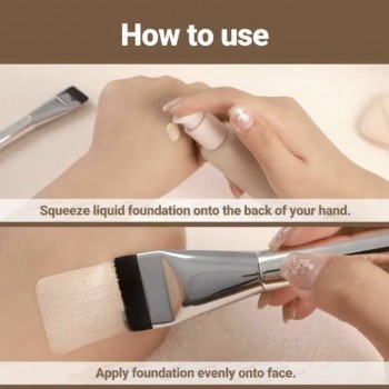 平頭粉底掃 - 打造薄貼無瑕妝容